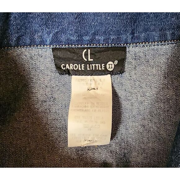 Carole Little Plus 18 Denim Button-Up Jean Modest Dress Maxi Full Bottom Dress - Picture 7 of 7